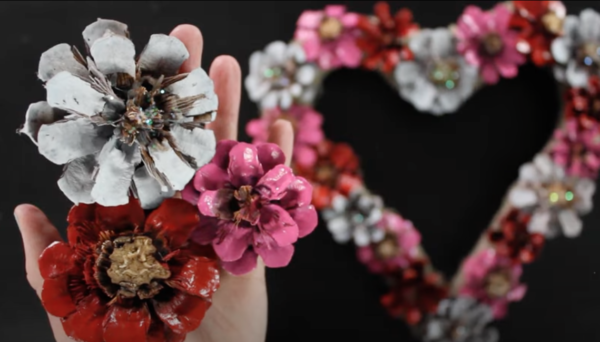 Valentine Pinecone Flower Wreath | How To Make a Wreath with Pinecone Flowers | Pinecone Craft Ideas Valentine Pinecone Flower Wreath | How To Make a Wreath with Pinecone Flowers | Pinecone Craft Ideas