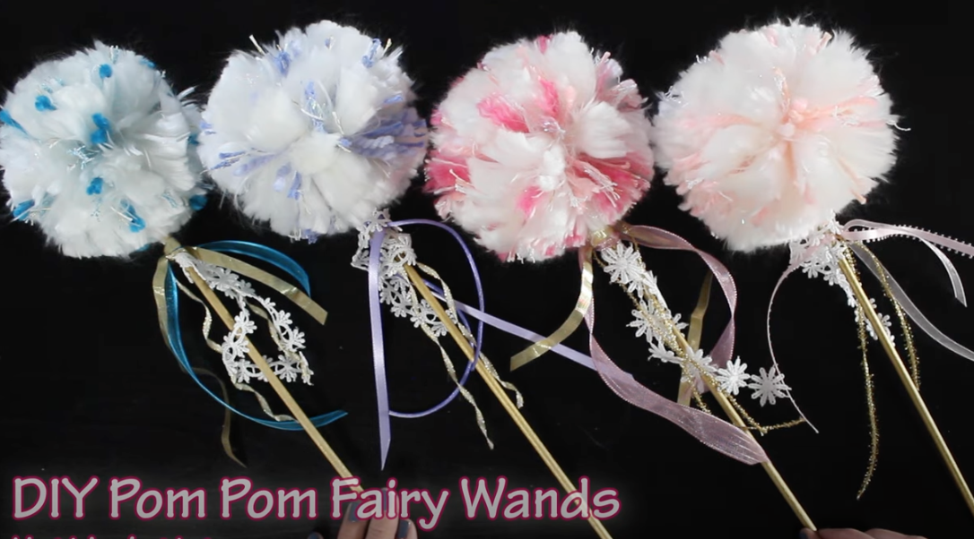 Pom Pom Fairy Wand | Pom Pom Wands DIY | Giant Pom Pom Tutorial | Easy Pom Pom | Bohemian Pom Pom