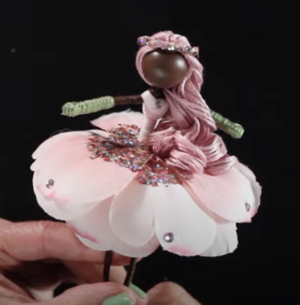 Flower fairy doll_Doll making_Bendy Doll fairy doll making_flower fairy doll_no sew doll